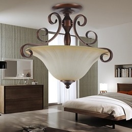 Lampada a sospensione in metallo dipinto in stile rustico Lodge Vintage Mini