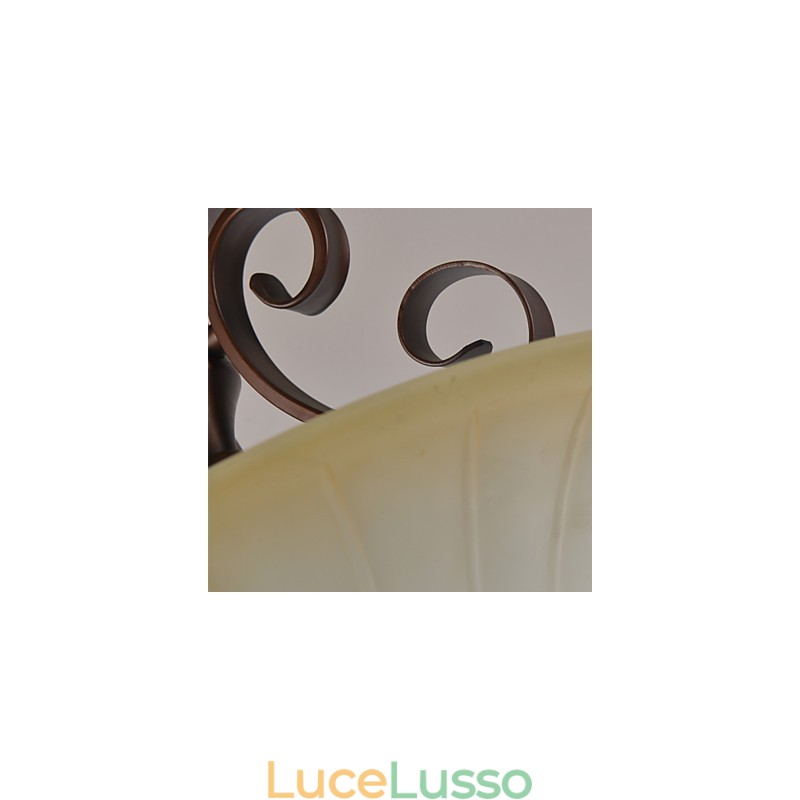 Lampada a sospensione in metallo dipinto in stile rustico Lodge Vintage Mini
