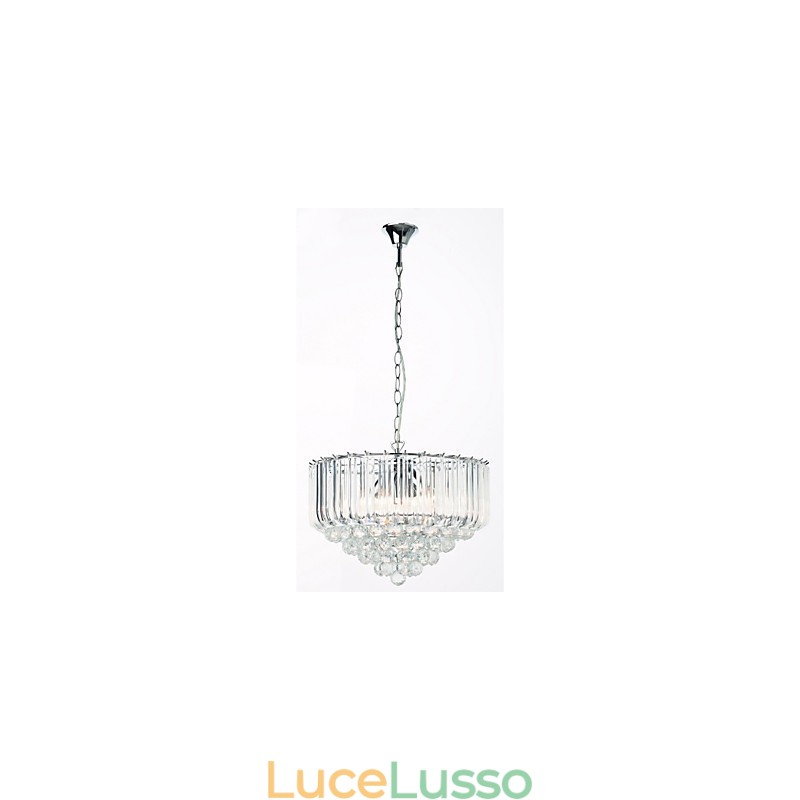 Lampadario moderno in stile cristallo acrilico 5 luci