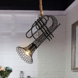 Lampadario decorativo retrò in pizzo di canapa americano Country T