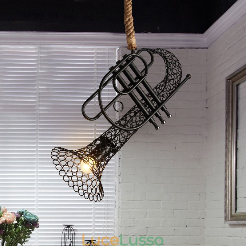 Lampadario decorativo retrò in pizzo di canapa americano Country T