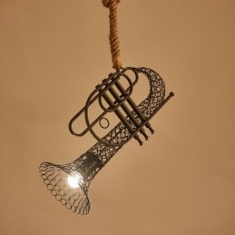 Lampadario decorativo retrò in pizzo di canapa americano Country T