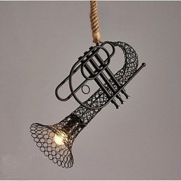 Lampadario decorativo retrò in pizzo di canapa americano Country T