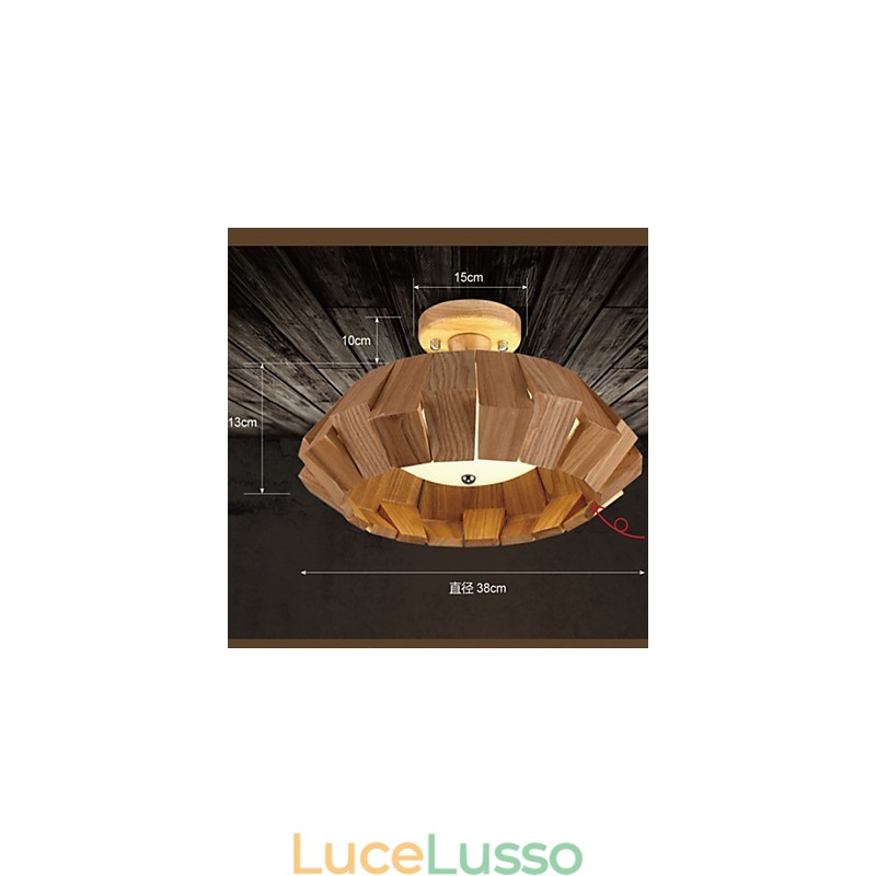 Moderno Contemporaneo Country Mini Stile Altri Legno Bambù Lampada a sospensione