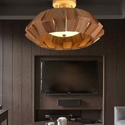 Moderno Contemporaneo Country Mini Stile Altri Legno Bambù Lampada a sospensione
