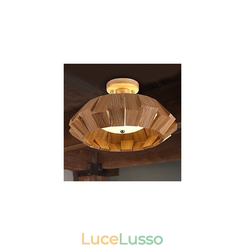 Moderno Contemporaneo Country Mini Stile Altri Legno Bambù Lampada a sospensione