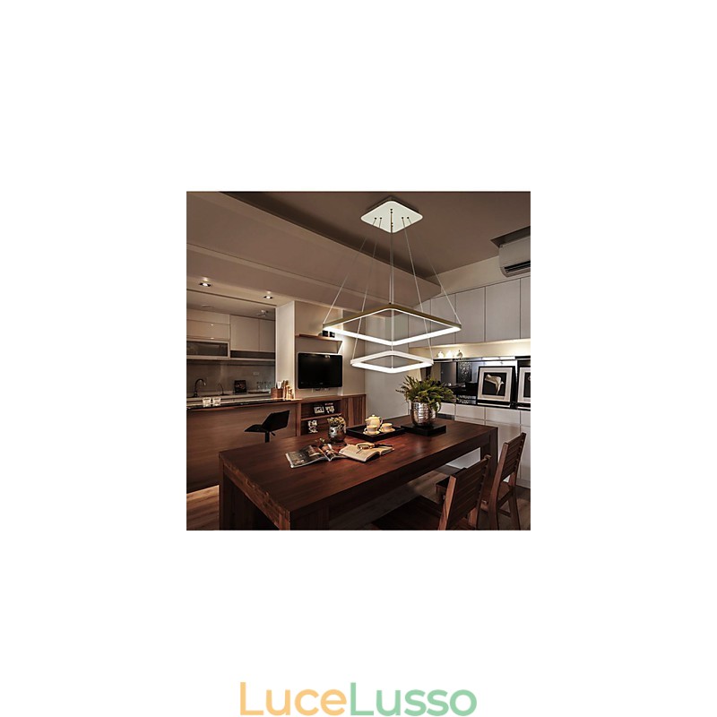 Design moderno 4Pendant Light Due anelli