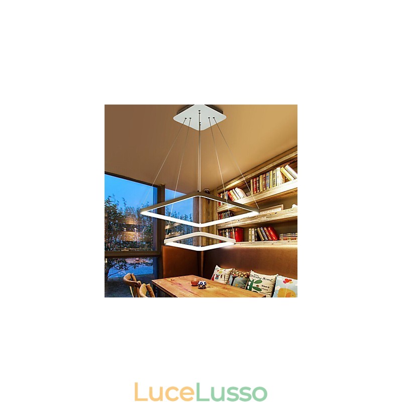 Design moderno 4Pendant Light Due anelli