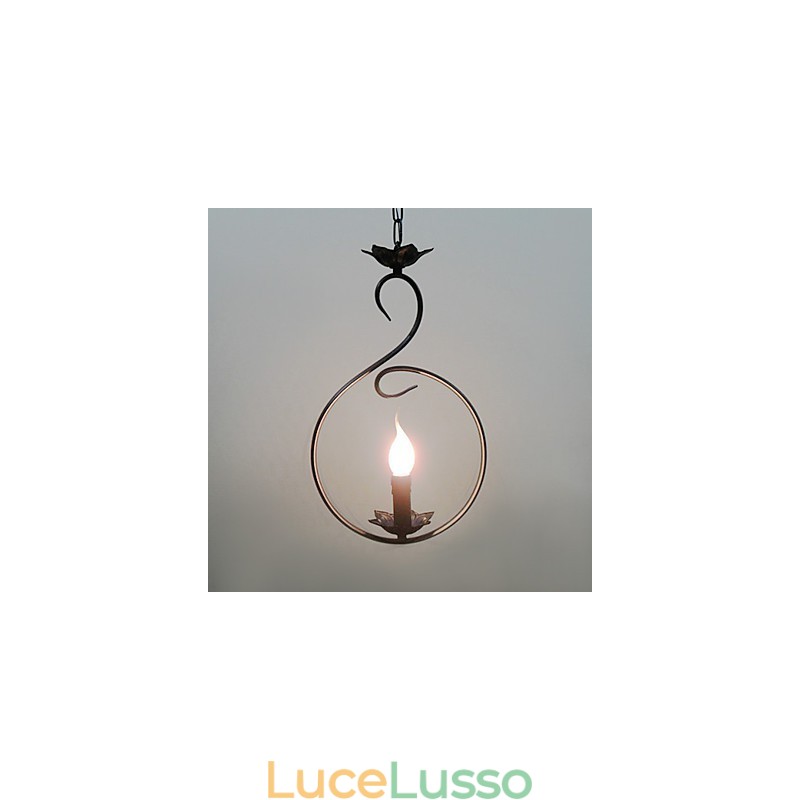 Lampada a sospensione in bronzo stile Country Mini