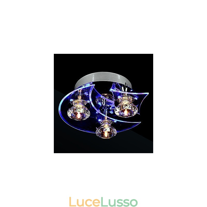Lampadario moderno in cristallo Living 3 luci