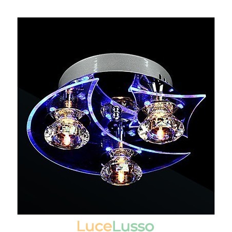 Lampadario moderno in cristallo Living 3 luci Lampadario moderno in cristallo Living 3 luci