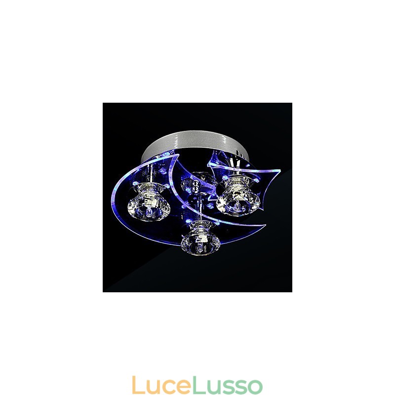 Lampadario moderno in cristallo Living 3 luci