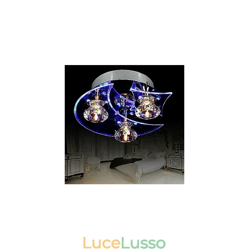 Lampadario moderno in cristallo Living 3 luci