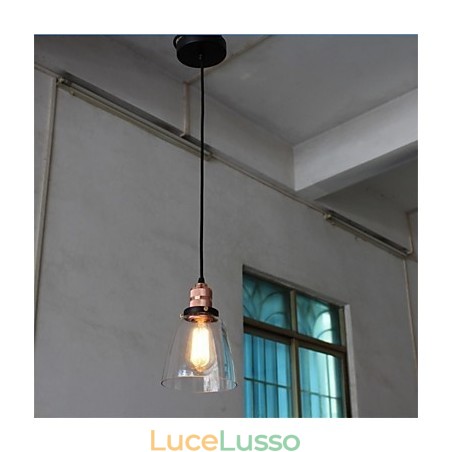 Lampadario in vetro retrò unico e minimalista Lampadario in vetro retrò unico e minimalista