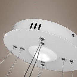 Lampada a sospensione dal design moderno, 4 anelli doppi in acrilico di alta qualità