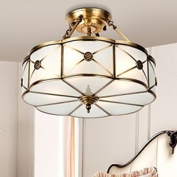 Lampada da soffitto moderna e contemporanea in rame con design decorativo