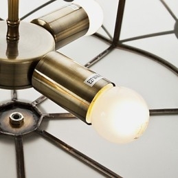 Lampada da soffitto moderna e contemporanea in rame con design decorativo