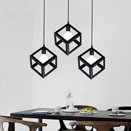 Lampada a sospensione in metallo con pittura in stile mini retrò