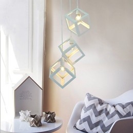 Lampada a sospensione in metallo con pittura in stile mini retrò