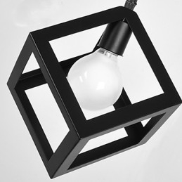 Lampada a sospensione in metallo con pittura in stile mini retrò