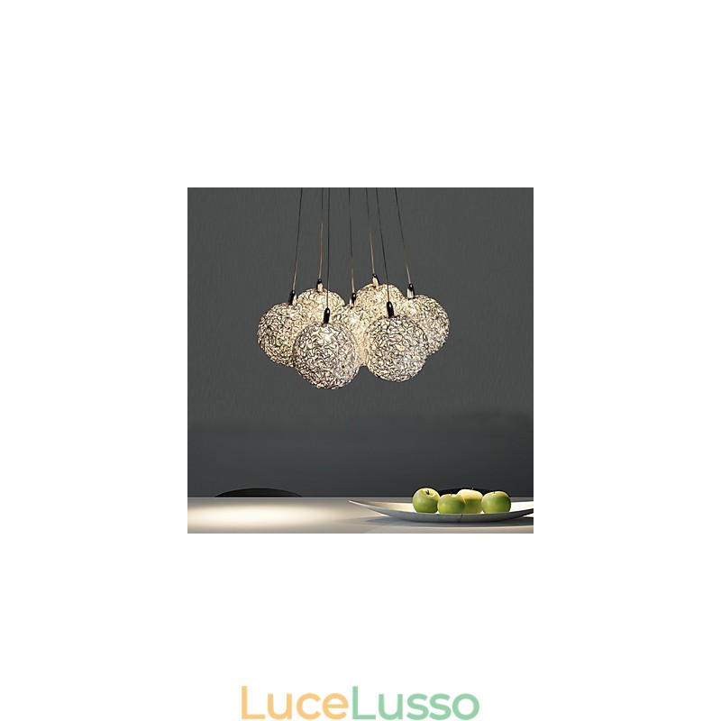 Lampada a sospensione moderna e contemporanea in metallo elettroplaccato in stile mini