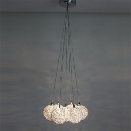 Lampada a sospensione moderna e contemporanea in metallo elettroplaccato in stile mini