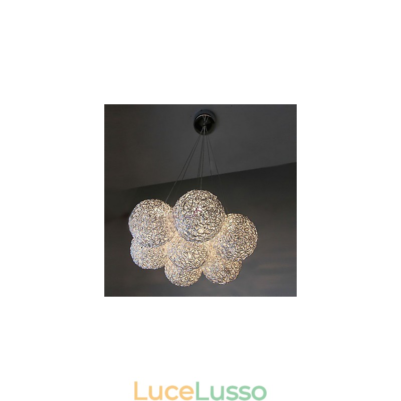 Lampada a sospensione moderna e contemporanea in metallo elettroplaccato in stile mini