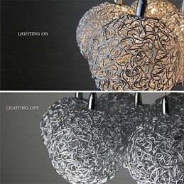 Lampada a sospensione moderna e contemporanea in metallo elettroplaccato in stile mini