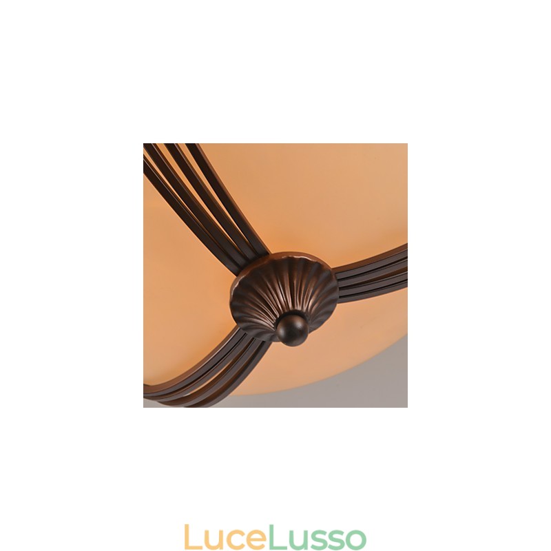 Lampada a sospensione in metallo dipinto in stile rustico Lodge Vintage Mini