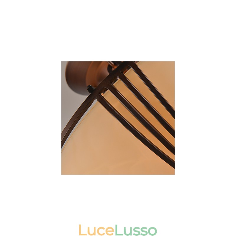 Lampada a sospensione in metallo dipinto in stile rustico Lodge Vintage Mini
