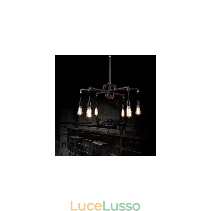 Lampada da soffitto in metallo retrò da caffè