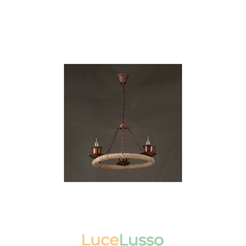 Lampada a sospensione in metallo con pittura country vintage per garage