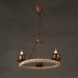 Lampada a sospensione in metallo con pittura country vintage per garage