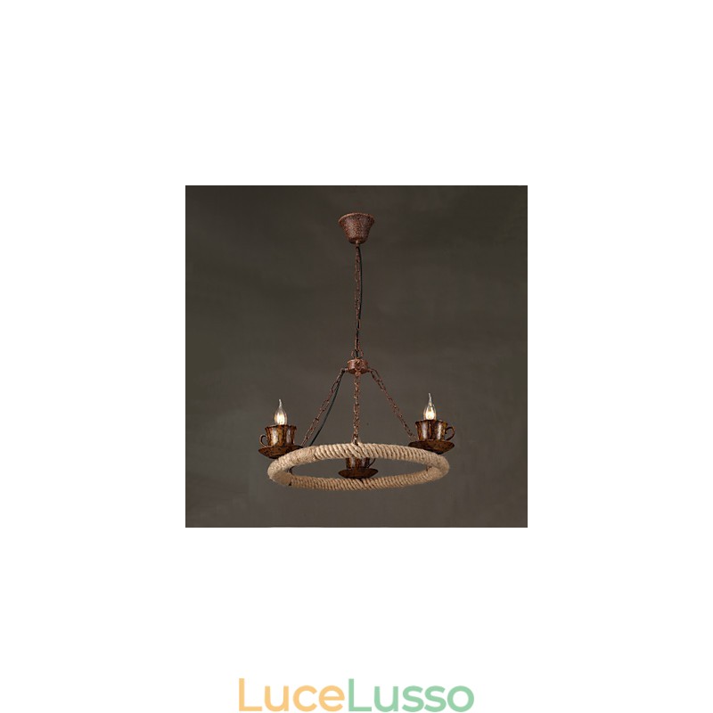 Lampada a sospensione in metallo con pittura country vintage per garage