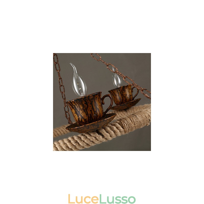 Lampada a sospensione in metallo con pittura country vintage per garage