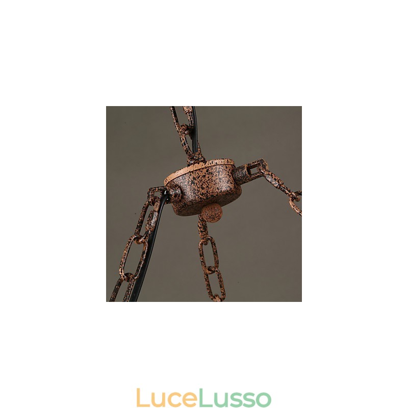 Lampada a sospensione in metallo con pittura country vintage per garage