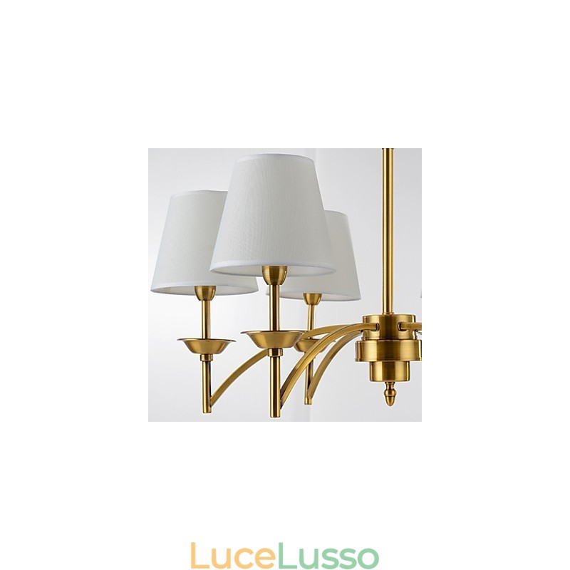 Lampada a sospensione decorativa moderna e contemporanea in bianco puro, design familiare