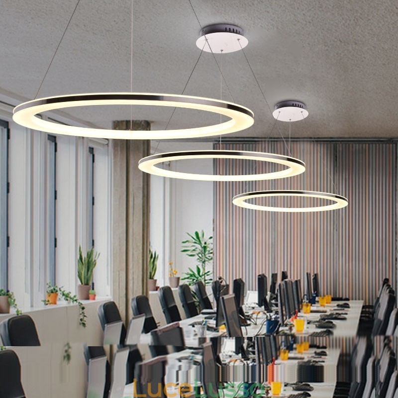 Lampade a sospensione moderne e contemporanee, soggiorno, sala da pranzo, bambini, metallo, telecomando