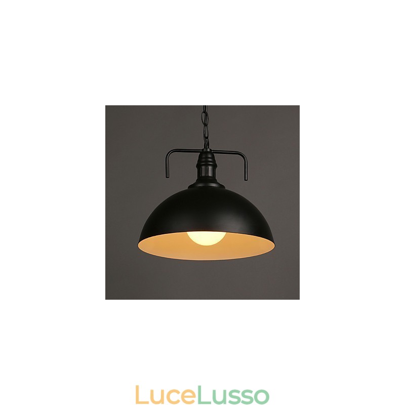 Lampada a sospensione a testa singola in ferro battuto, stile nordico americano, industriale, semicerchio, moda