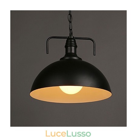 Lampada a sospensione a testa singola in ferro battuto, stile nordico americano, industriale, semicerchio, moda Lampada a sospensione a testa singola in ferro battuto, stile nordico americano, industriale, semicerchio, moda