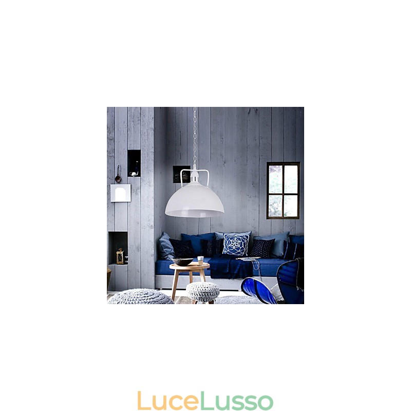Lampada a sospensione a testa singola in ferro battuto, stile nordico americano, industriale, semicerchio, moda