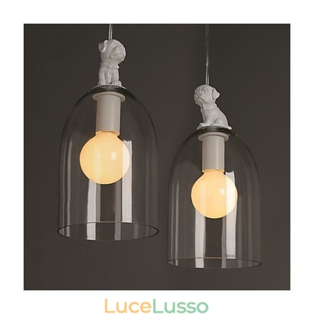 Lampada a goccia piccola creativa con individualità in vetro rurale Taipei, cane dei cartoni animati Lampada a goccia piccola creativa con individualità in vetro rurale Taipei, cane dei cartoni animati