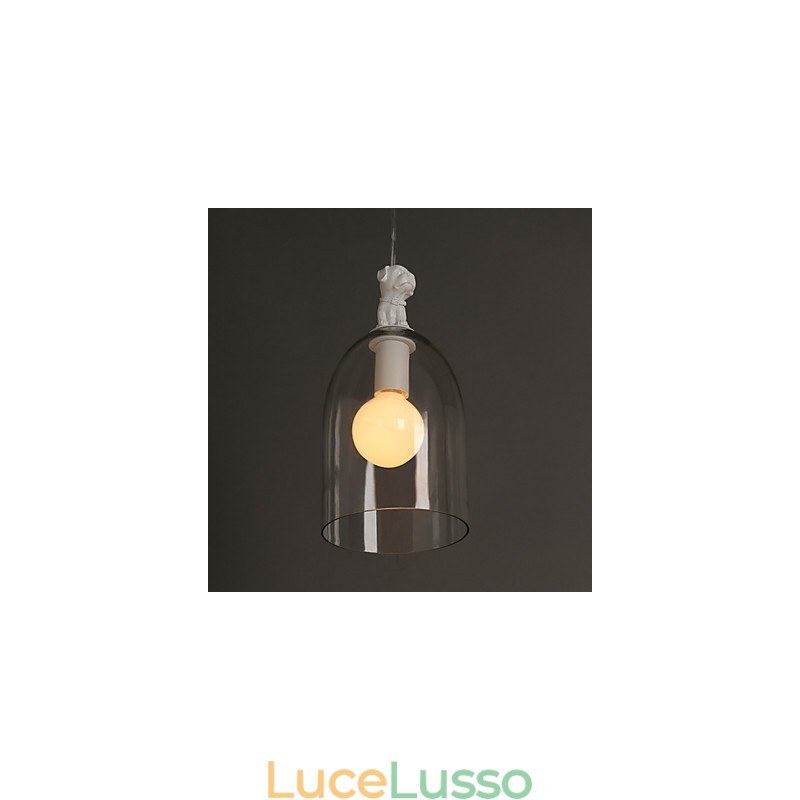 Lampada a goccia piccola creativa con individualità in vetro rurale Taipei, cane dei cartoni animati