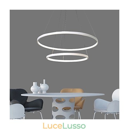 Lampada a sospensione Design moderno Alta qualità Due anelli Lampada a sospensione Design moderno Alta qualità Due anelli