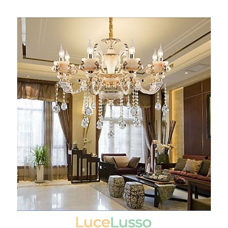 Semplice lampada europea di lusso in lega di zinco e giada dorata Semplice lampada europea di lusso in lega di zinco e giada dorata