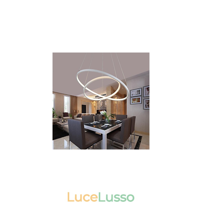 Lampada a sospensione Design moderno Alta qualità Due anelli