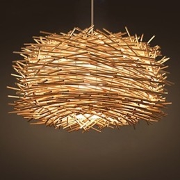 Lampadario in rattan intrecciato Denss europeo e americano