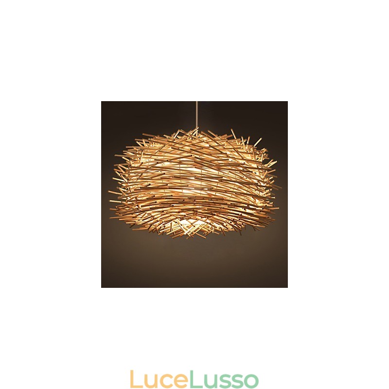Lampadario in rattan intrecciato Denss europeo e americano