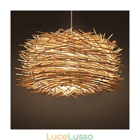 Lampadario in rattan intrecciato Denss europeo e americano Lampadario in rattan intrecciato Denss europeo e americano