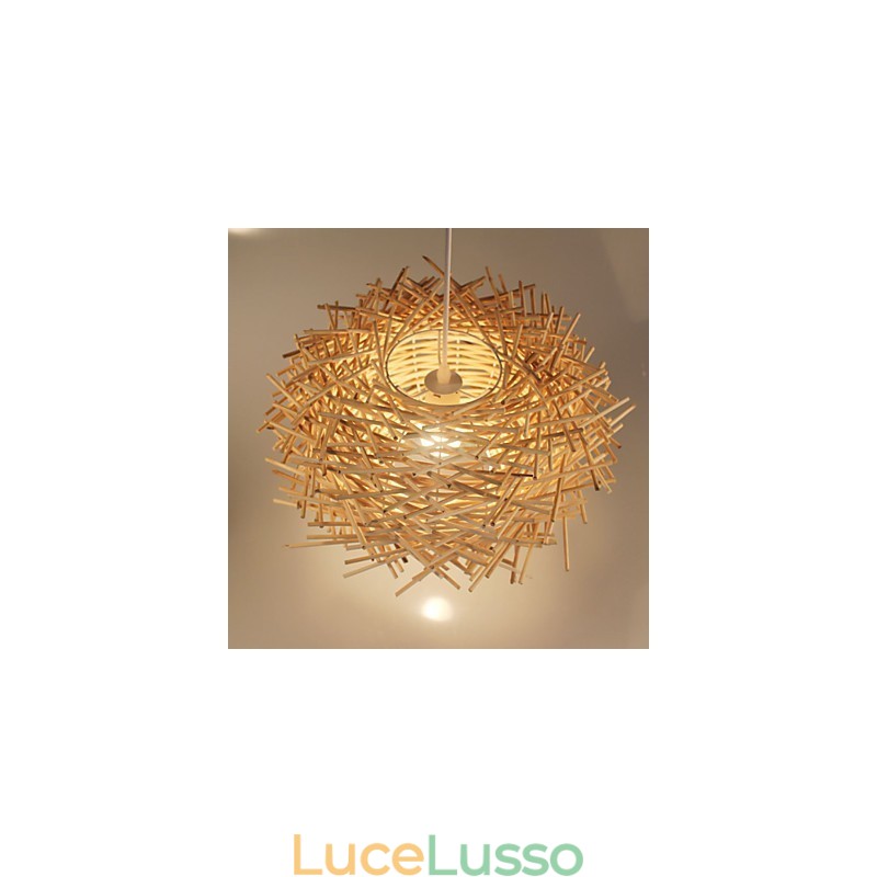 Lampadario in rattan intrecciato Denss europeo e americano